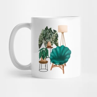 House plants collection 41.3, Interior with plants Mug